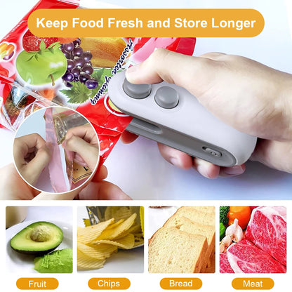 Plastic Bag Sealer Mini Portable USB Heat Bag Sealing Machine Plastic Bag Package Clip Bag Sealer Food Packaging Heat Sealer