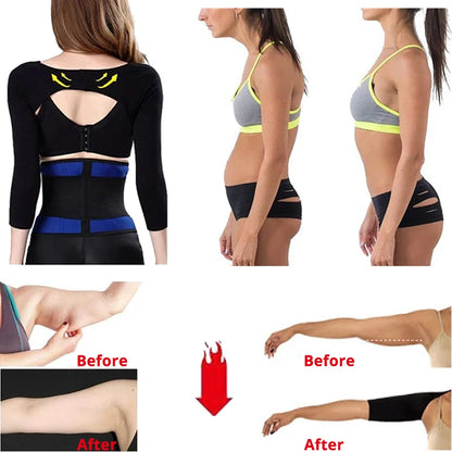 Arm Slimming Back Posture Corrector Arm Shaping Sleeves Fat Reduction for Women Back Support Humpback Prevent Arm Shaper Control