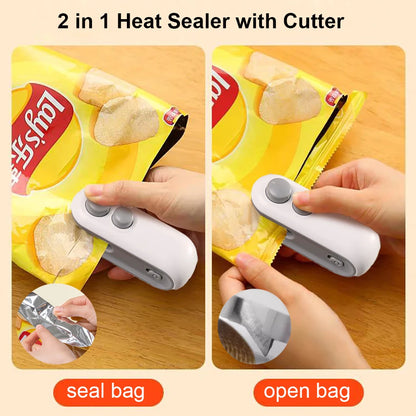 Plastic Bag Sealer Mini Portable USB Heat Bag Sealing Machine Plastic Bag Package Clip Bag Sealer Food Packaging Heat Sealer